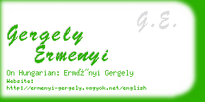 gergely ermenyi business card